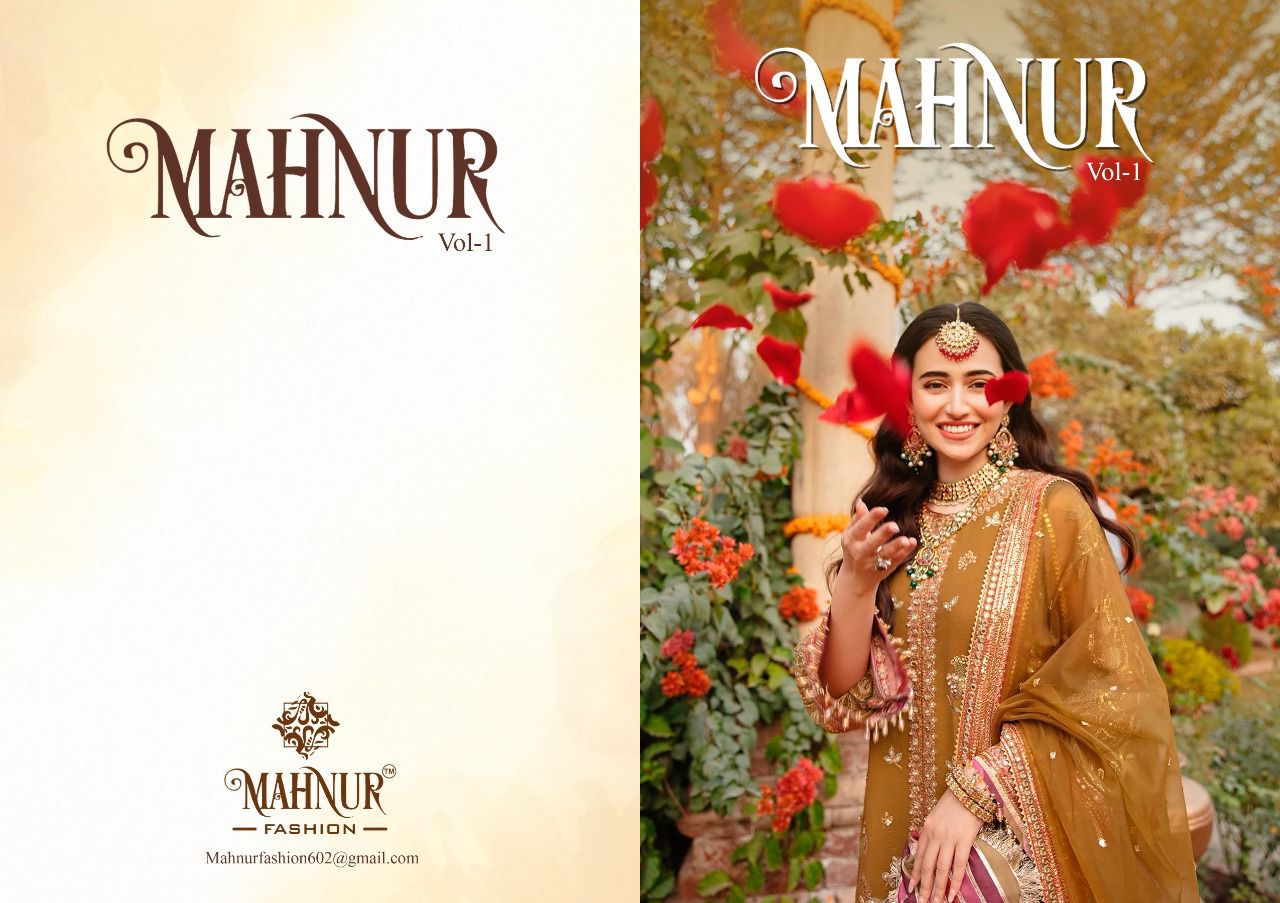 Mahnur 1 Fancy Festive Wear Designer Heavy Georgette Latest Pakistani Salwar Suit Collection 